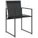 Juego de comedor de jardín 13 piezas textileno negro