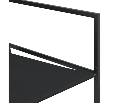 Juego de comedor de jardín 13 piezas textileno negro