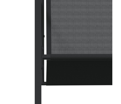 Juego de comedor de jardín 13 piezas textileno negro