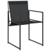 Juego de comedor de jardín 17 piezas textileno negro