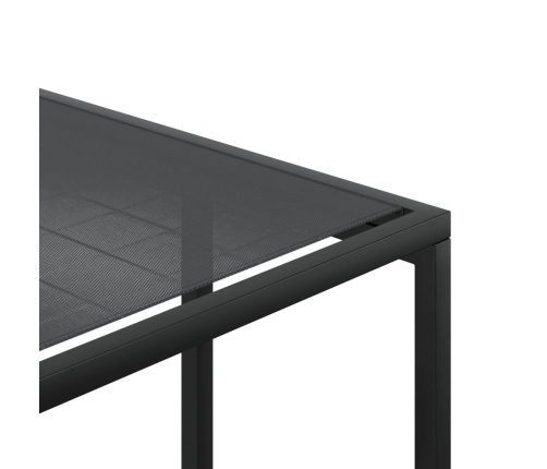 Juego de comedor de jardín 15 piezas textileno negro