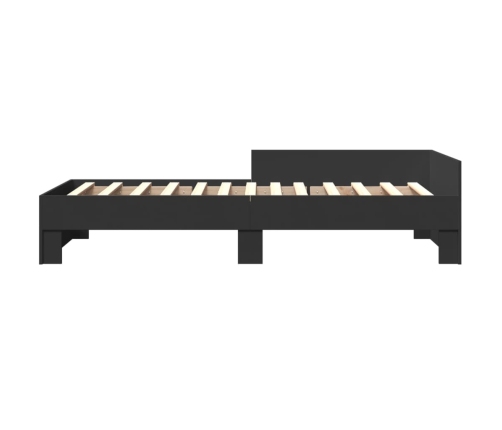 Estructura de cama madera de ingeniería negra 90x200 cm