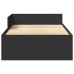 Estructura de cama madera de ingeniería negra 90x200 cm