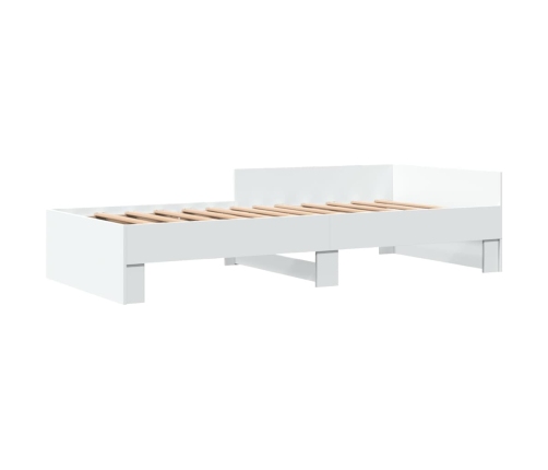 Estructura de cama madera de ingeniería blanca 90x190 cm