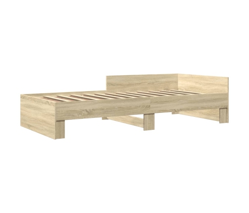 Estructura de cama sin colchón madera roble Sonoma 90x190 cm