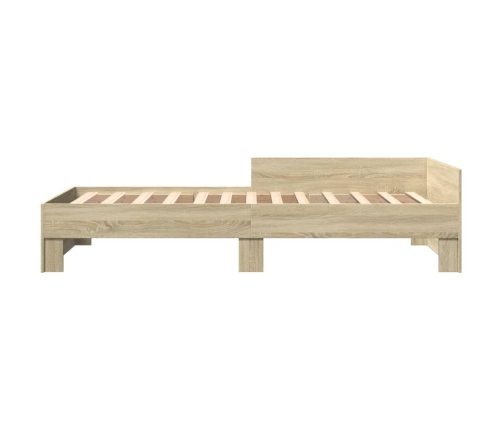 Estructura de cama sin colchón madera roble Sonoma 90x190 cm