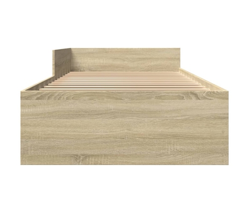 Estructura de cama sin colchón madera roble Sonoma 90x190 cm