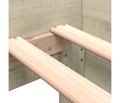 Estructura de cama sin colchón madera roble Sonoma 90x190 cm