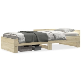 Estructura de cama sin colchón madera roble Sonoma 90x190 cm