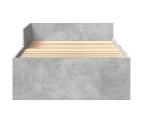 Estructura de cama madera de ingeniería gris hormigón 90x190 cm