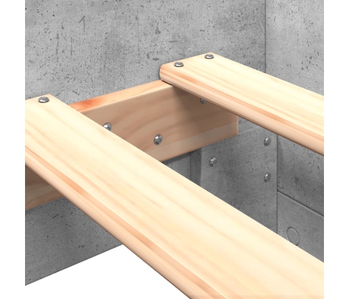 Estructura de cama madera de ingeniería gris hormigón 90x190 cm