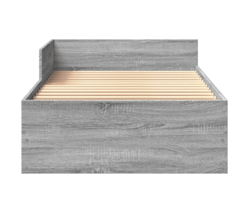 Estructura de cama madera de ingeniería gris Sonoma 90x190 cm