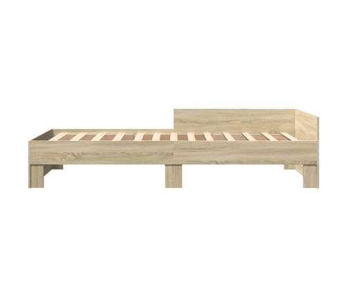 Estructura de cama sin colchón madera roble Sonoma 75x190 cm