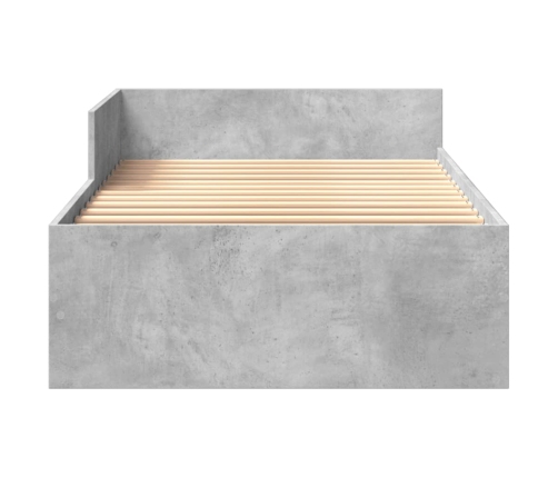 Estructura de cama madera de ingeniería gris hormigón 75x190 cm