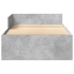 Estructura de cama madera de ingeniería gris hormigón 75x190 cm