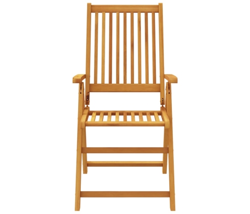 Juego de comedor de jardín 5 piezas madera maciza de acacia