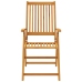 Juego de comedor de jardín 5 piezas madera maciza de acacia