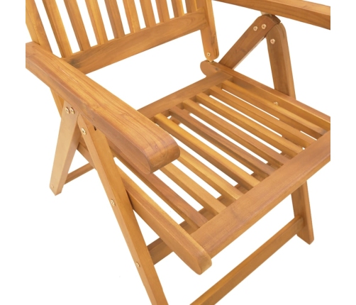 Juego de comedor de jardín 5 piezas madera maciza de acacia