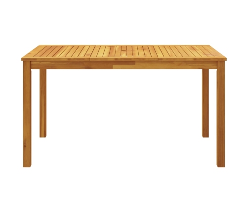 Juego de comedor de jardín 5 piezas madera maciza de acacia