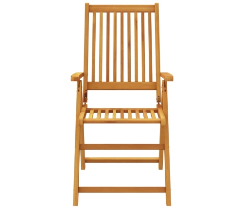 Juego de comedor de jardín 5 piezas madera maciza de acacia