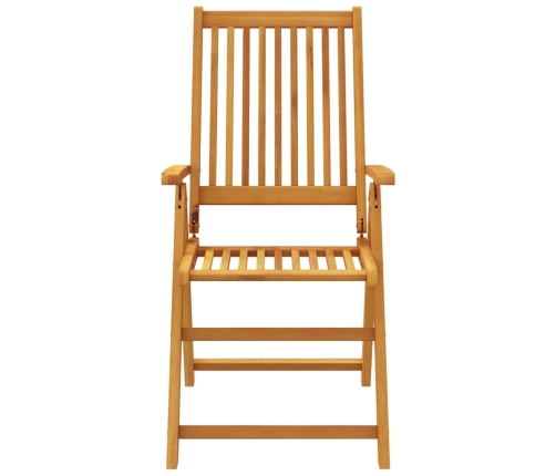 Juego de comedor de jardín 5 piezas madera maciza de acacia