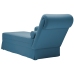 Chaise longue respaldo reposabrazos derecho terciopelo azul