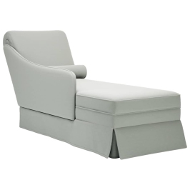 Chaise longue respaldo apoyabrazos derecho terciopelo