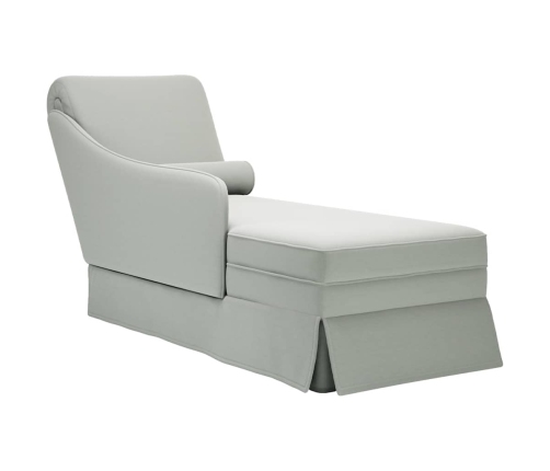 Chaise longue respaldo apoyabrazos derecho terciopelo