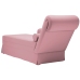 Chaise longue respaldo reposabrazos derecho terciopelo rosa