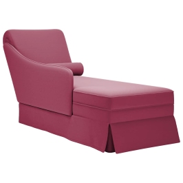 Chaise longue respaldo reposabrazos derecho terciopelo