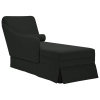 Chaise longue respaldo reposabrazos derecho terciopelo negro