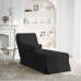 Chaise longue respaldo reposabrazos derecho terciopelo negro