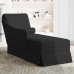 Chaise longue respaldo reposabrazos derecho terciopelo negro