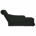 Chaise longue respaldo reposabrazos derecho terciopelo negro