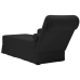 Chaise longue respaldo reposabrazos derecho terciopelo negro