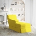 Chaise longue respaldo reposabrazos derecho terciopelo amarillo