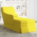 Chaise longue respaldo reposabrazos derecho terciopelo amarillo