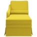 Chaise longue respaldo reposabrazos derecho terciopelo amarillo