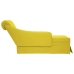 Chaise longue respaldo reposabrazos derecho terciopelo amarillo