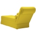 Chaise longue respaldo reposabrazos derecho terciopelo amarillo