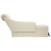 Chaise longue respaldo reposabrazos derecho terciopelo crema