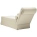 Chaise longue respaldo reposabrazos derecho terciopelo crema