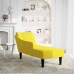 Chaise longue con reposabrazos derecho terciopelo amarillo