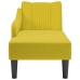 Chaise longue con reposabrazos derecho terciopelo amarillo