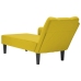 Chaise longue con reposabrazos derecho terciopelo amarillo