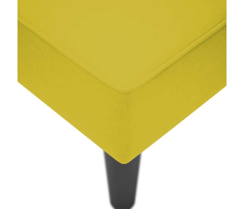 Chaise longue con reposabrazos derecho terciopelo amarillo