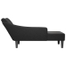 Chaise longue con reposabrazos derecho tela negra