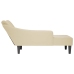 Chaise longue con reposabrazos derecho tela crema