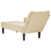 Chaise longue con reposabrazos derecho tela crema