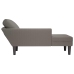 Chaise longue con cojín de tela de pana gris claro